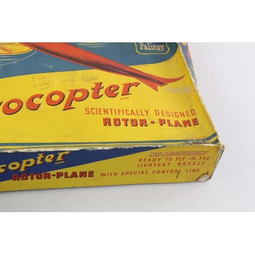 9 - Rare Vintage 1950s PALITOY REVOCOPTER Toy in Original Box