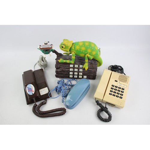 20 - 4 x Assorted TELEPHONES Inc Vintage, Retro, Novelty, Modern Plugs Etc