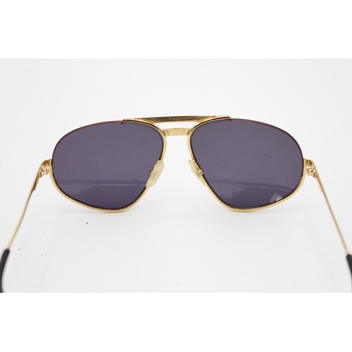 63 - Vintage Inspired FERRARI Gents 1970's Style Gold Tone Framed Aviator SUNGLASSES