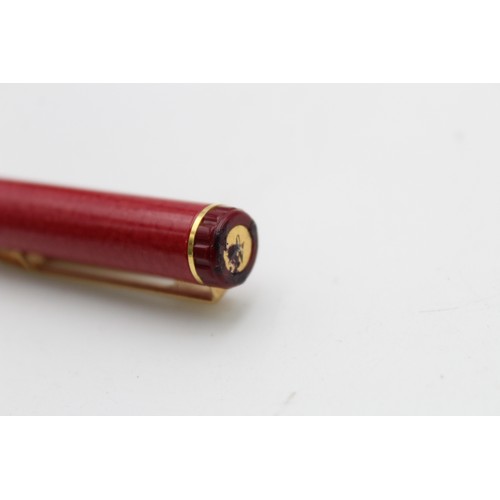 55 - Vintage WATERMAN Lacquer Burgundy FOUNTAIN PEN w/ Gold Plate Nib WRITING