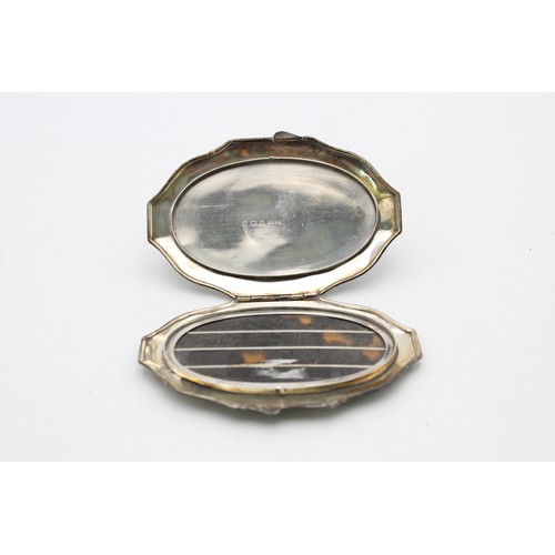 67 - Antique Hallmarked 1920 Birmingham STERLING SILVER Art Deco Vanity Compact (83g)