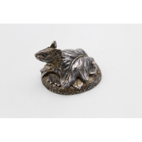 59 - Hallmarked .925 STERLING SILVER Mouse / Water Rat Decorative Ornament (30g)