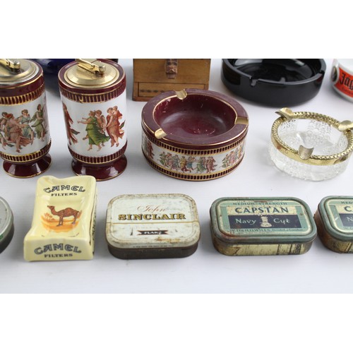 69 - 18 x Assorted Vintage TOBACCIANA Inc Advertising, Colibri, Table Lighters Etc