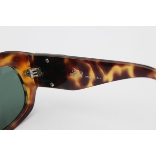 70 - Statement Ladies VERSACE Tortoiseshell Effect Oversized SUNGLASSES w/ Case