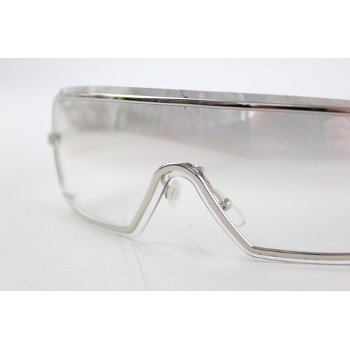 91 - Statement Ladies GIVENCHY Silver Tone Frameless Style Oversized SUNGLASSES