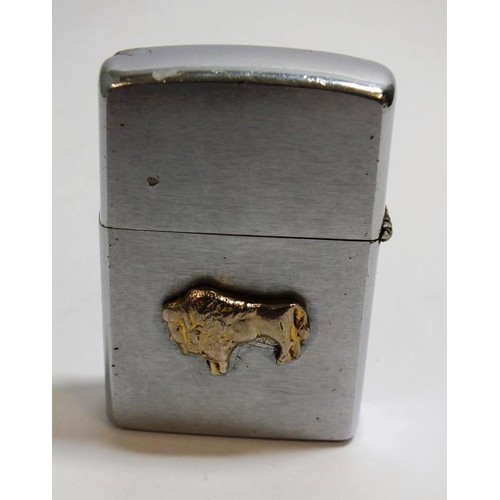 397 - RARE BUFFALO AND COIN ZIPPO LIGHTER