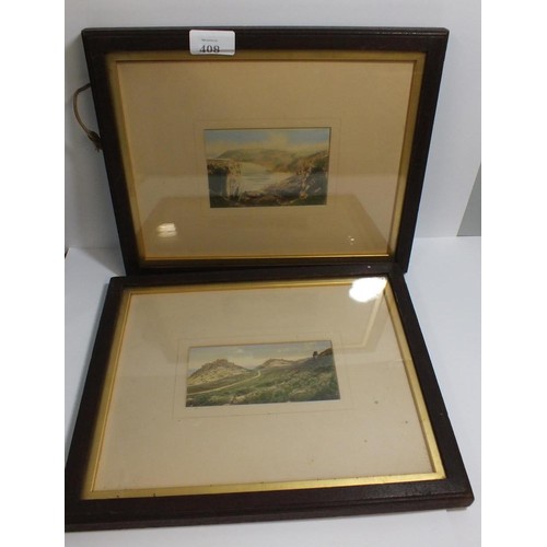 408 - A PAIR OF ORIGINAL EDWARDIAN WATERCOLOURS