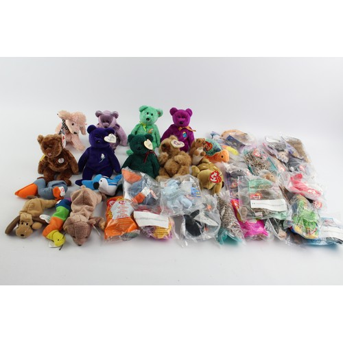 88 - 40 x Collectable TY BEANIE BABIES Inc. 2001 Holiday, Millennium, Princess, Etc