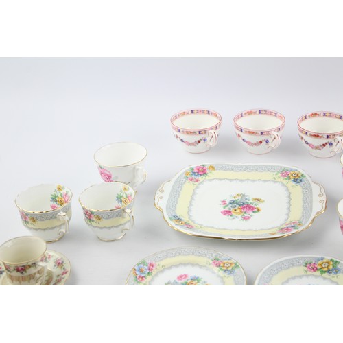 89 - 31 x Teacup & Saucer / Cake Plate Sets Inc. Royal Stafford, Bohemia, Minton Etc