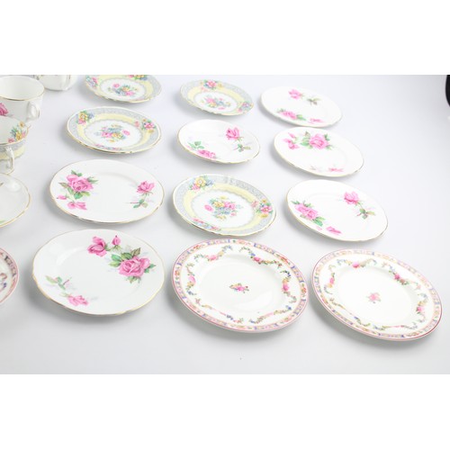 89 - 31 x Teacup & Saucer / Cake Plate Sets Inc. Royal Stafford, Bohemia, Minton Etc