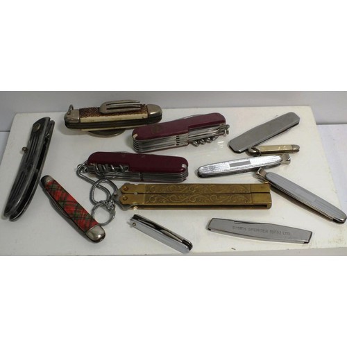 6 - 12 x Assorted POCKET KNIVES / TOOLS Inc Vintage, Swiss Army, Multi-Tool Etc