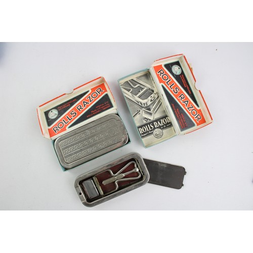 121 - 10 x Assorted Gents Grooming RAZORS Inc Vintage, Boxed, Rolls, Gillette Etc