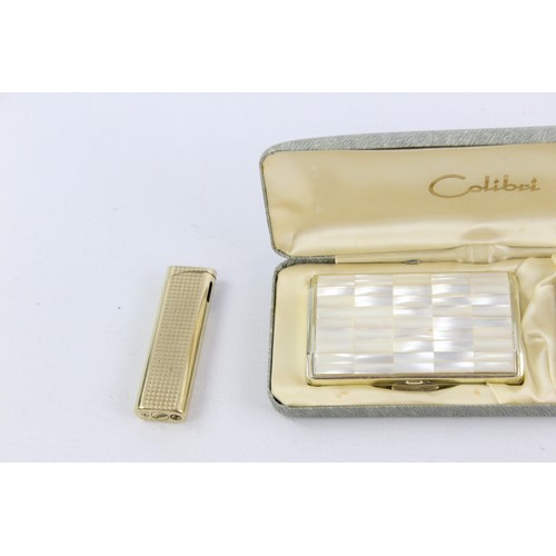 131 - 8 x Assorted Vintage COLIBRI Cigarette LIGHTERS Inc Mother of Pearl, Ladies Etc