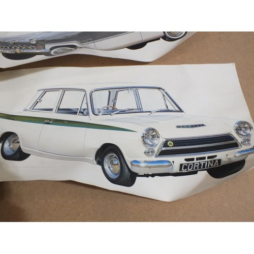 437 - SET OF FOUR CAR PRINTS