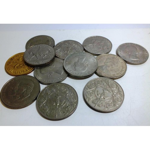 444 - 12 X COINS TO INC FIVE POUND COIN AND A GOLDEN JUBILLE COIN