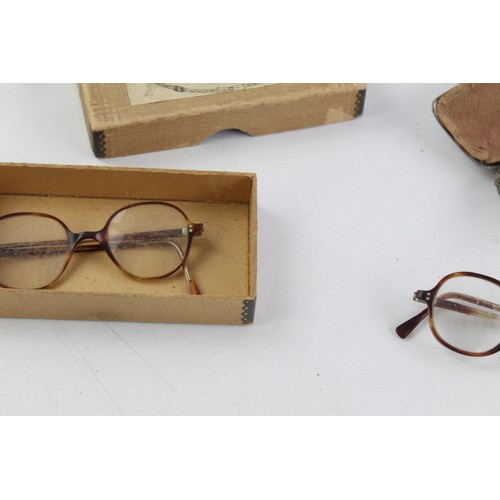 138 - 6 x Antique / Vintage SPECTACLES Inc Rolled Gold, Boxed, Tortoiseshell Etc