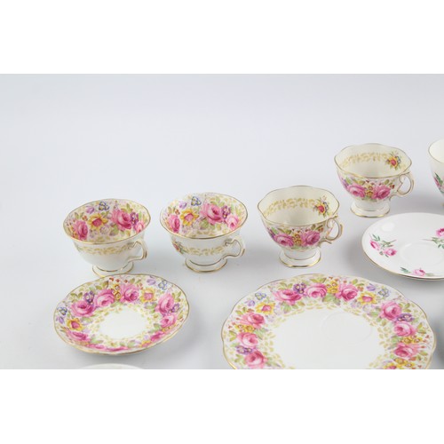 161 - 19 x ROYAL ALBERT Teacup & Saucer Sets Inc. Serena Pattern, Tea & Cake Plate Set