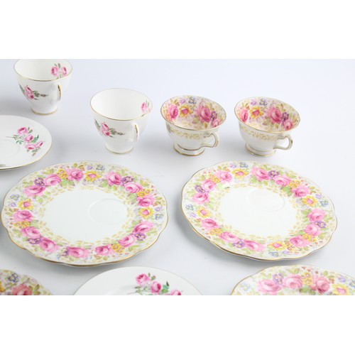 161 - 19 x ROYAL ALBERT Teacup & Saucer Sets Inc. Serena Pattern, Tea & Cake Plate Set