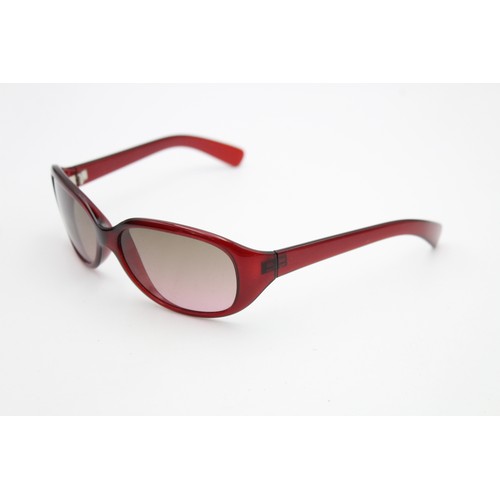 222 - Statement FABRIS LANE Red Framed Rectangular SUNGLASSES w/ Original Case