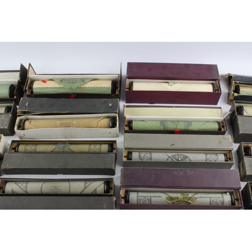 232 - 22 x Antique / Vintage Boxed Pianola Music Rolls Inc. Madame Butterfly, Etc