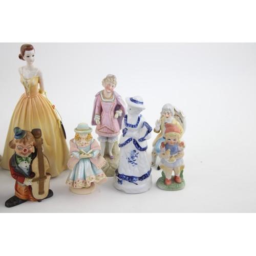 204 - 15 x Vintage Porcelain / Ceramic Figures Inc. Coalport, Capodimonte Style Etc