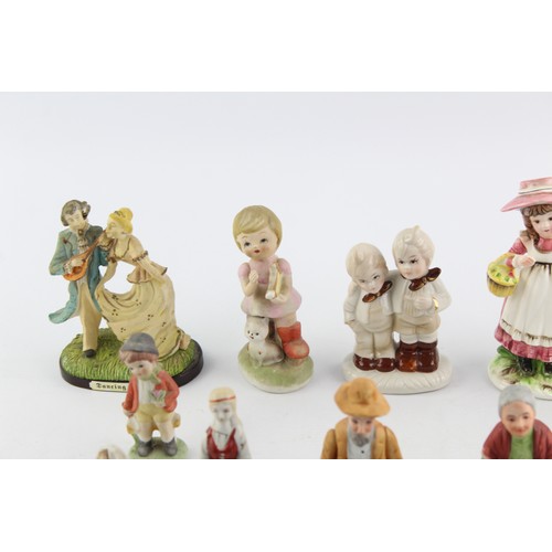 216 - 14 x Vintage Porcelain / Ceramic Figures Inc. Woolbro, Korean, Capodimonte Style