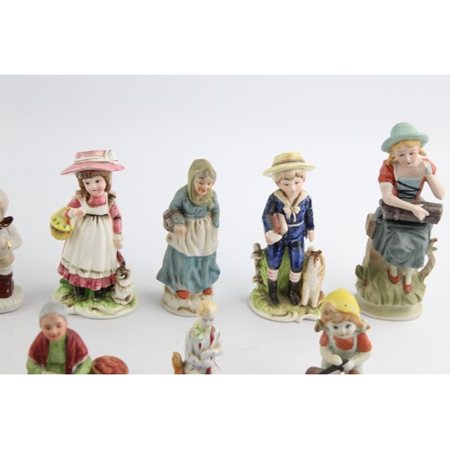 216 - 14 x Vintage Porcelain / Ceramic Figures Inc. Woolbro, Korean, Capodimonte Style