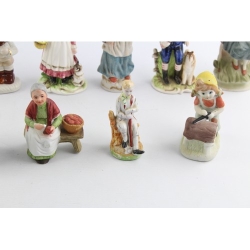 216 - 14 x Vintage Porcelain / Ceramic Figures Inc. Woolbro, Korean, Capodimonte Style