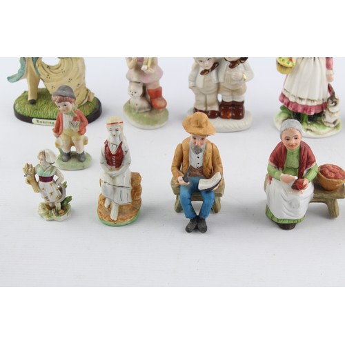 216 - 14 x Vintage Porcelain / Ceramic Figures Inc. Woolbro, Korean, Capodimonte Style