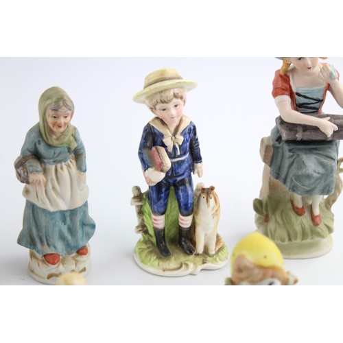 216 - 14 x Vintage Porcelain / Ceramic Figures Inc. Woolbro, Korean, Capodimonte Style