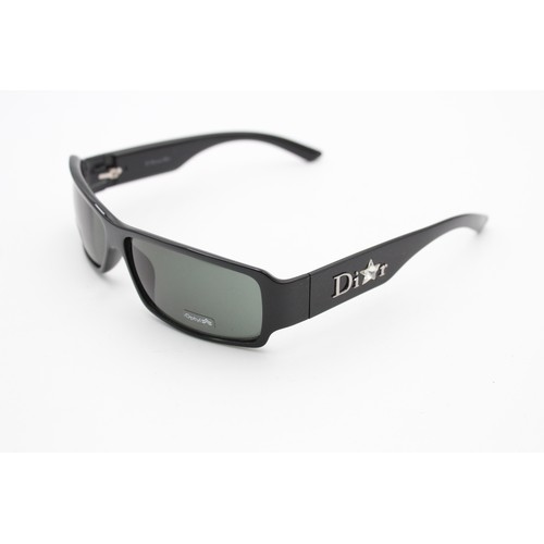 227 - Statement Ladies Dior Black Framed SUNGLASSES w/ Star Detail On Arms Cased