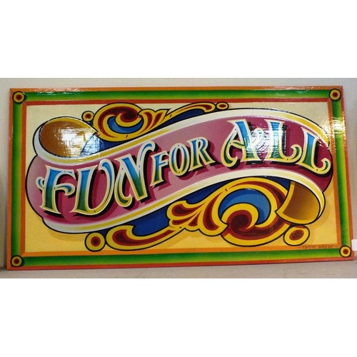 474 - ORIGINAL VINTAGE FAIRGROUND ART SIGN 