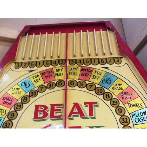 476 - LARGE ORIGINAL VINTAGE FAIRGROUND PANEL FROM THE CAROUSEL GAME 