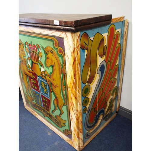 492 - ORIGINAL VINTAGE FAIRGROUND PAY BOOTH THIS IS AN IDEAL MAN CAVE ITEM OR RESTAURANT COUNTER PIECE