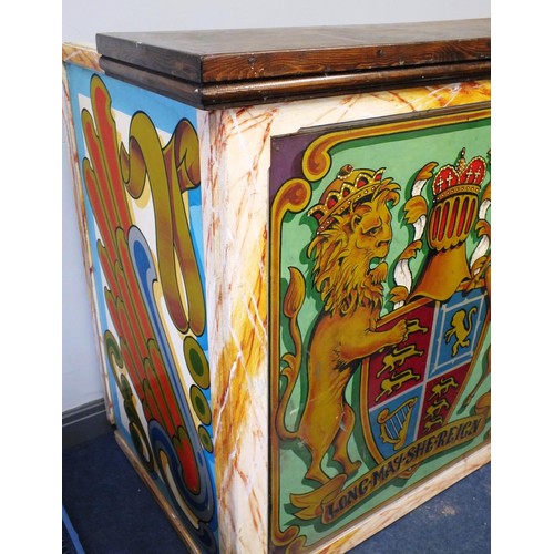 492 - ORIGINAL VINTAGE FAIRGROUND PAY BOOTH THIS IS AN IDEAL MAN CAVE ITEM OR RESTAURANT COUNTER PIECE