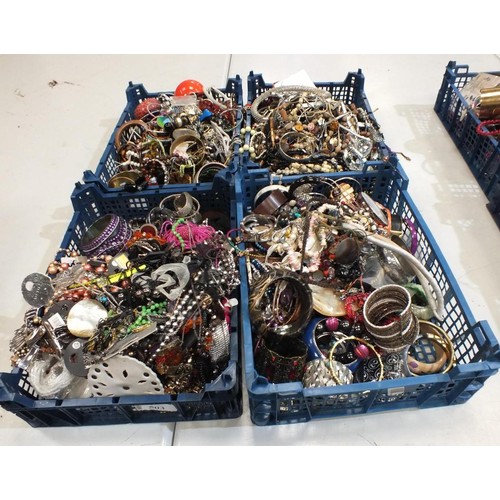 503 - FOUR TRAYS OF COSTUME JEWELLERY