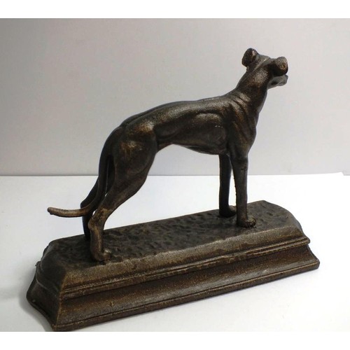 356 - CAST IRON MODEL OF A GREYHOUND