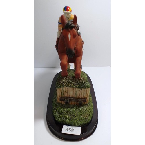 358 - RACEHORSE STATUE BY THE JULIANA COLLECTION