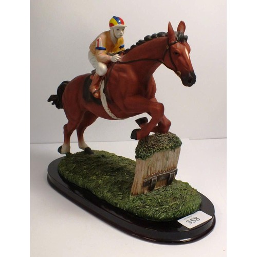 358 - RACEHORSE STATUE BY THE JULIANA COLLECTION