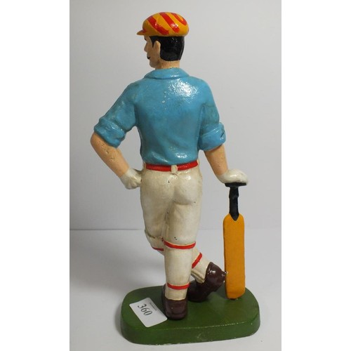 360 - CAST IRON CRICKET PLAYER FIGURE