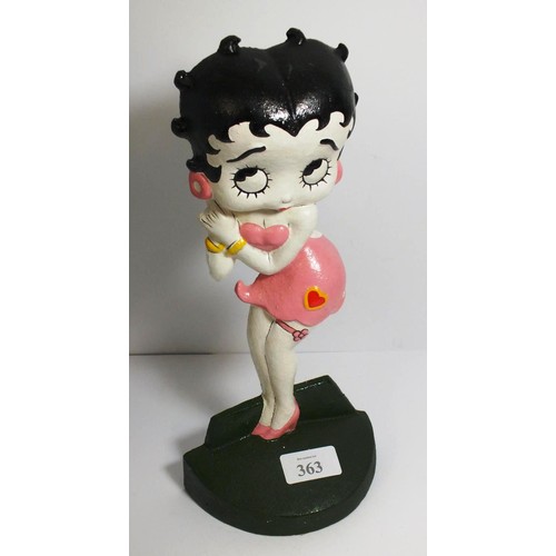 363 - LARGE CAST IRON BETTY BOOP DOOR STOP