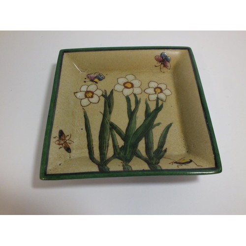 270 - HAND PAINTED PIN DISH WITH ORIENTAL BACKSTAMP