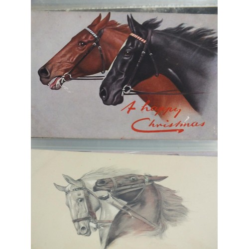 381 - ALBUM OF HORSE POSTCARDS