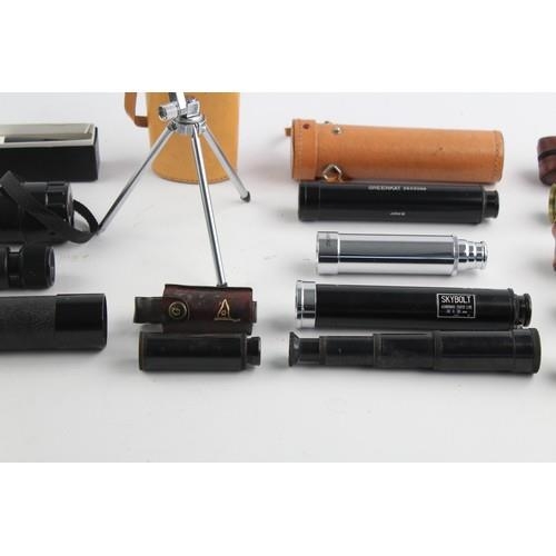 280 - 12 x Assorted TELESCOPES Inc Various Brands, Vintage, Cased Etc