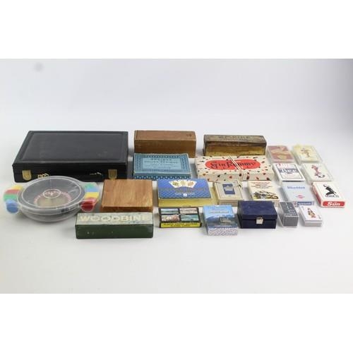 287 - 22 x Assorted Vintage PLAYING CARDS & GAMES Inc. Roulette, Bezique, Backgammon