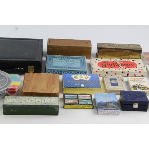 287 - 22 x Assorted Vintage PLAYING CARDS & GAMES Inc. Roulette, Bezique, Backgammon