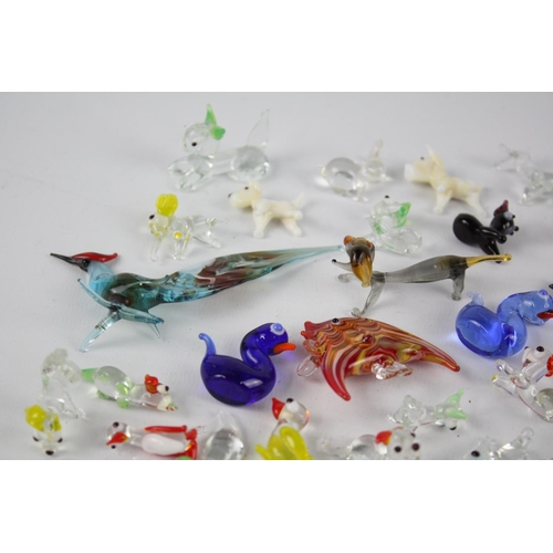 49 - 36 x Decorative Glass ANIMAL Ornaments Inc. Murano, Miniatures, Fish, Dogs Etc