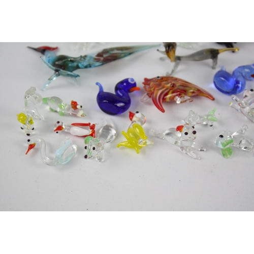 49 - 36 x Decorative Glass ANIMAL Ornaments Inc. Murano, Miniatures, Fish, Dogs Etc