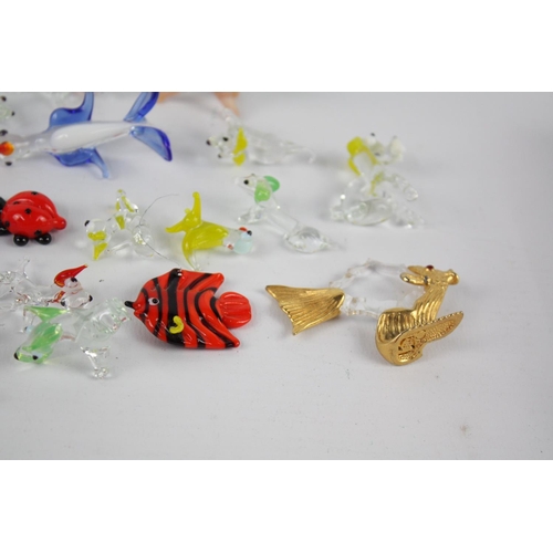 49 - 36 x Decorative Glass ANIMAL Ornaments Inc. Murano, Miniatures, Fish, Dogs Etc