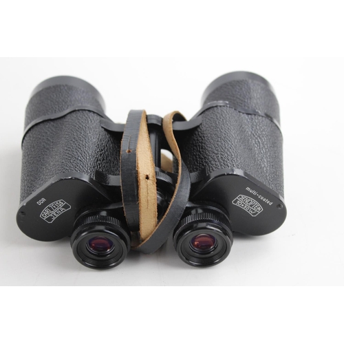 61 - Vintage CARL ZEISS Jena DDR Jenoptem 10x50 BINOCULARS w/ Case WORKING